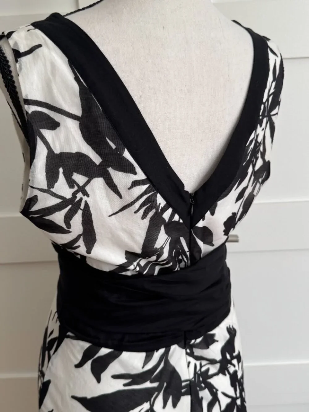 Flowy cotton/silk blend handkerchief hem dress - size S - Picture 4 of 8